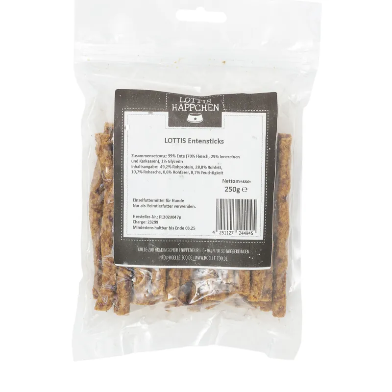 Super-Preis LOTTIS HÄPPCHEN Entensticks 250 g